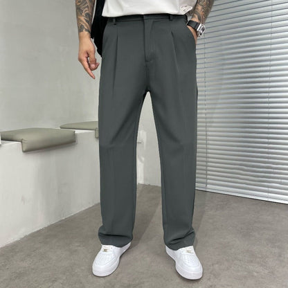 Pantaloni Uomo Estivi con Pinces Vestibilità Ampia