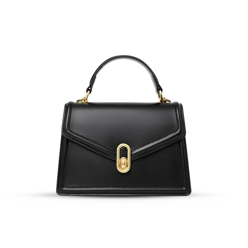 Borsa Donna in Pelle con Manico Rigido Chiusura Elegante