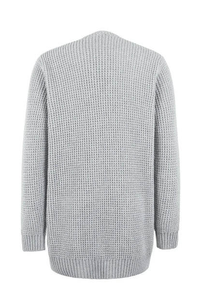 Cardigan Donna Maglia Lunga Struttura Invernale