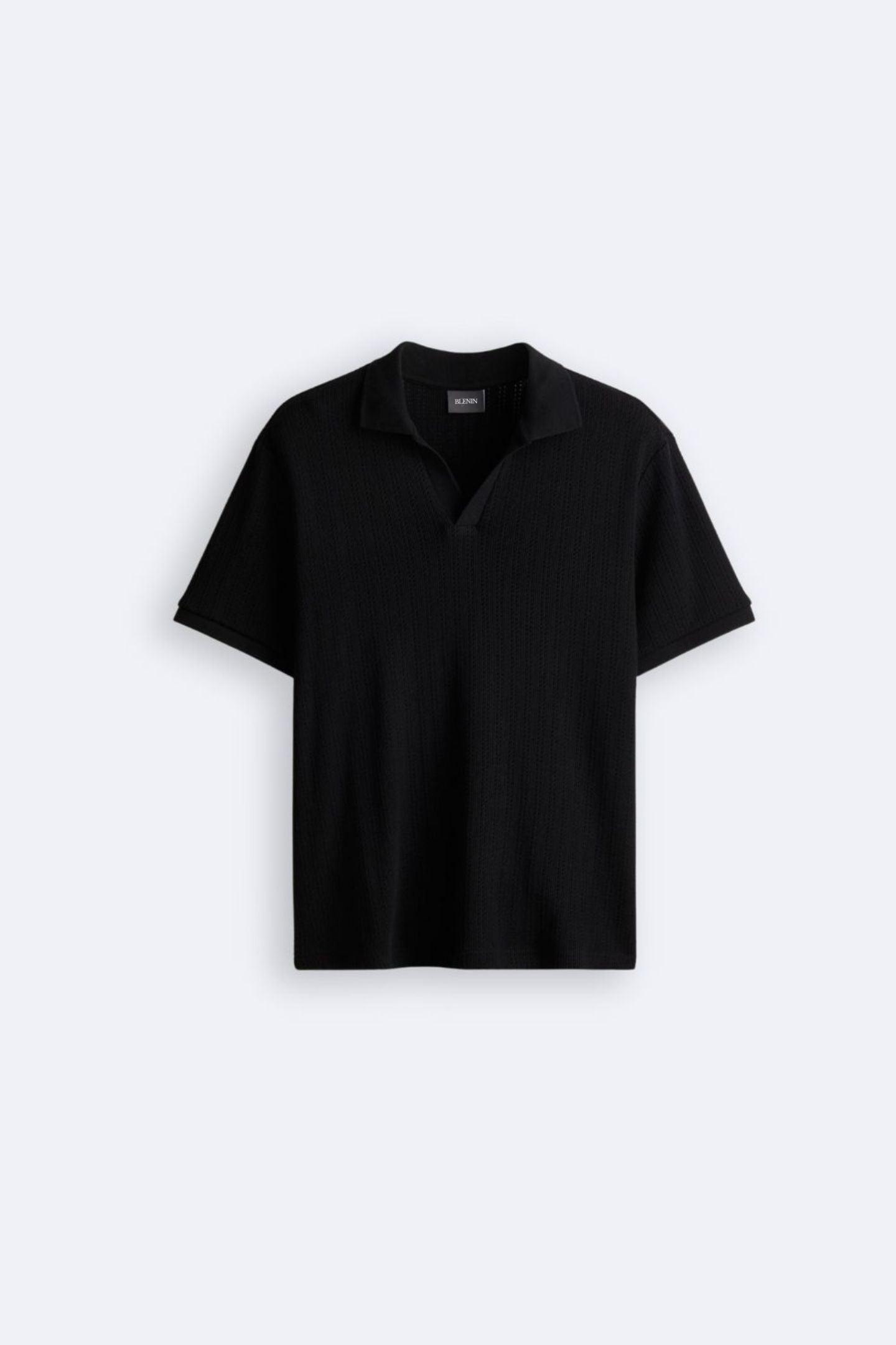 Polo Uomo Maglia Lavorata Stile Elegante