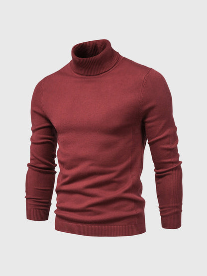 Maglione Uomo Collo Alto Morbido Vestibilità Regolare