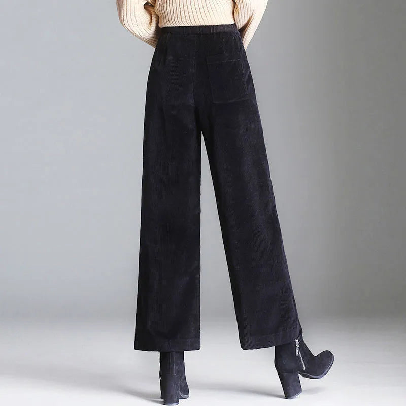 Pantaloni Donna in Velluto a Coste Gamba Larga - Brentozzi
