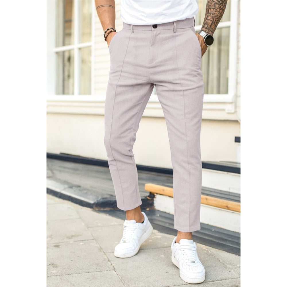 Pantaloni Uomo Casual Eleganti Taglio Regular