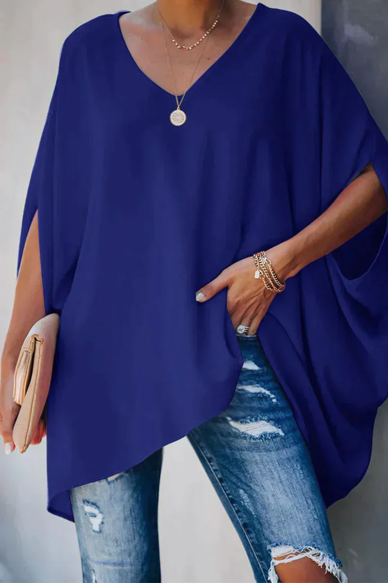 Camicia Donna Scollo a V Vestibilità Ampia