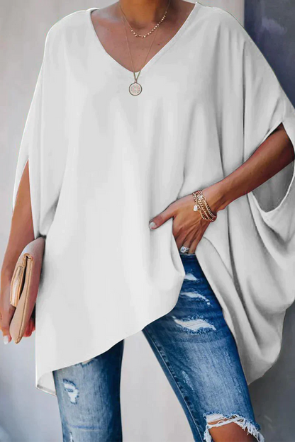 Camicia Donna Scollo a V Vestibilità Ampia