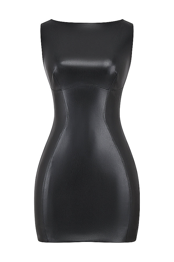 Abito Mini Donna Smanicato Taglio Slim