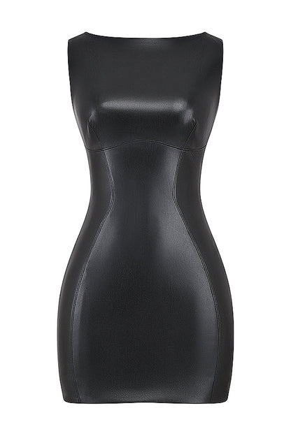 Abito Mini Donna Smanicato Taglio Slim