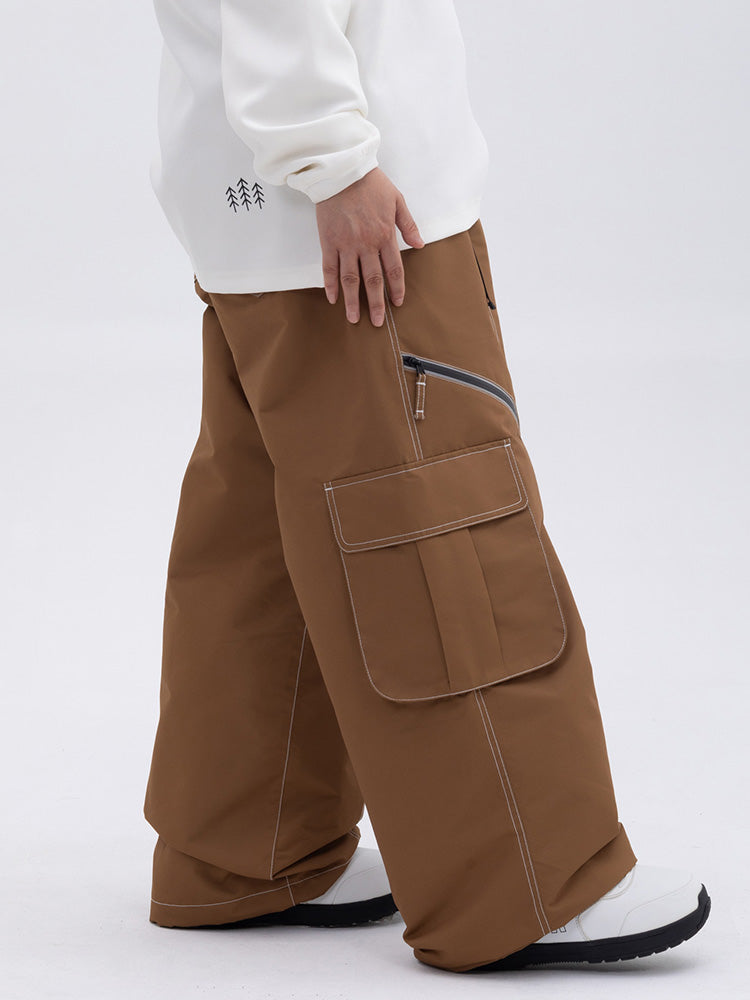 Pantaloni Donna Oversize Baggy con Tasche Cargo