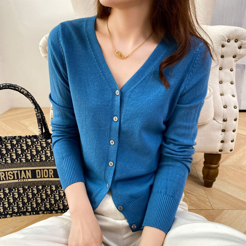 Maglione Donna Elegante con Bottoni Slim Fit