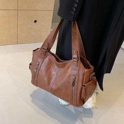 Borsa Donna con Zip Stile Elegante Spalla