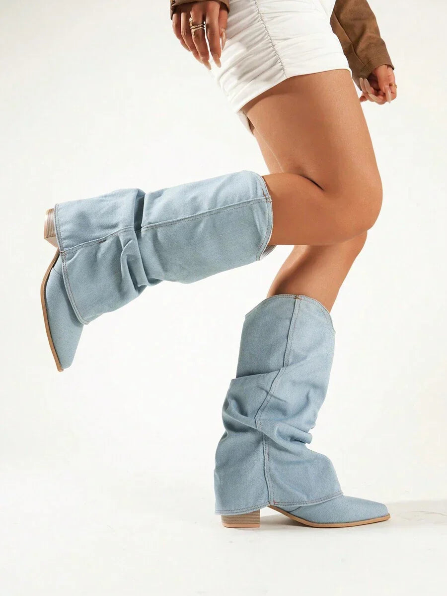 Stivali Western Donna Tacco Alto Punta Stretta