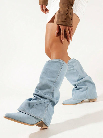 Stivali Western Donna Tacco Alto Punta Stretta