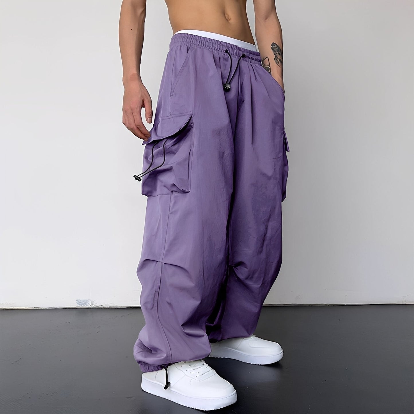 Pantaloni Cargo Uomo Baggy Comodi Trendy