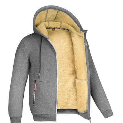 Felpa Uomo con Zip Interno in Pile Morbido