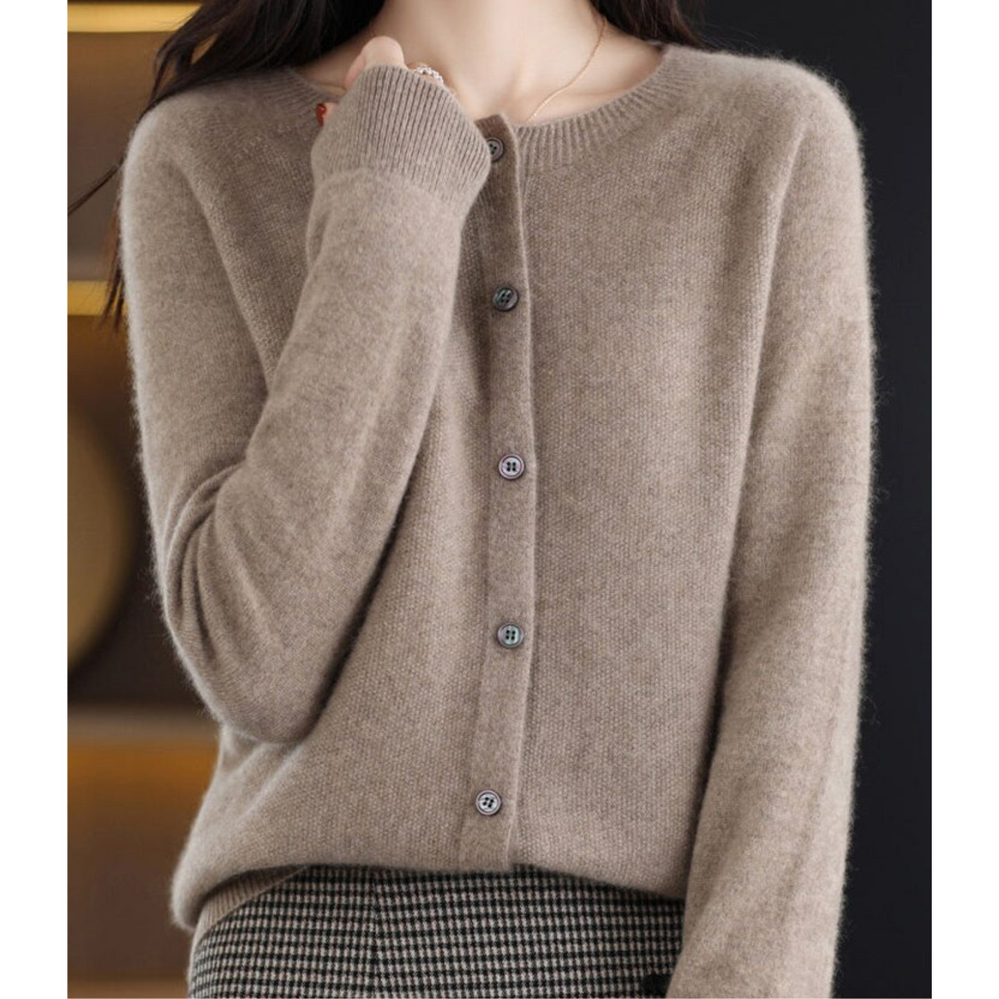 Cardigan Donna Caldo Vestibilità Comoda