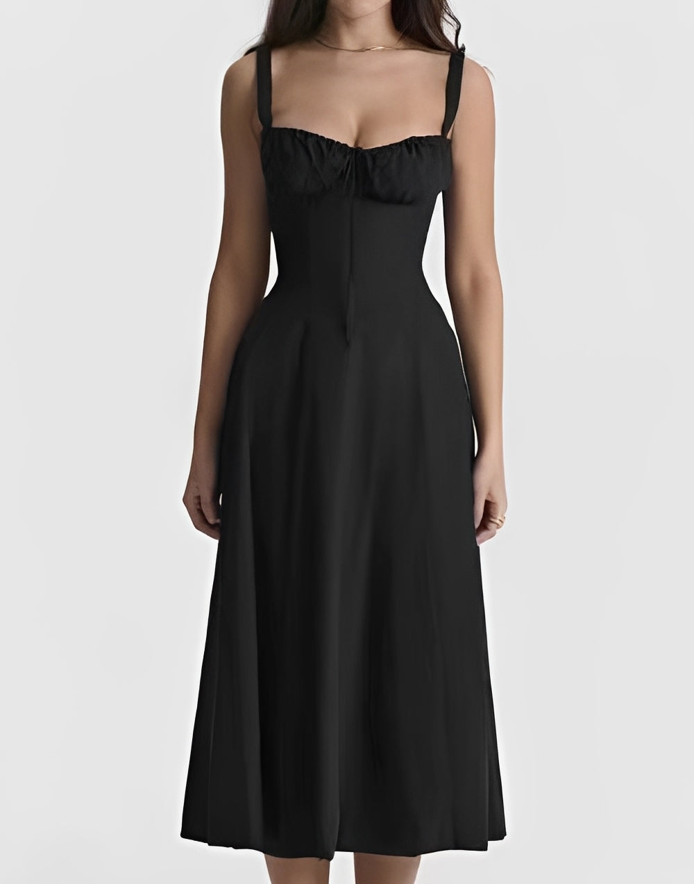 Abito Midi Donna Slim Fit con Fantasia Floreale