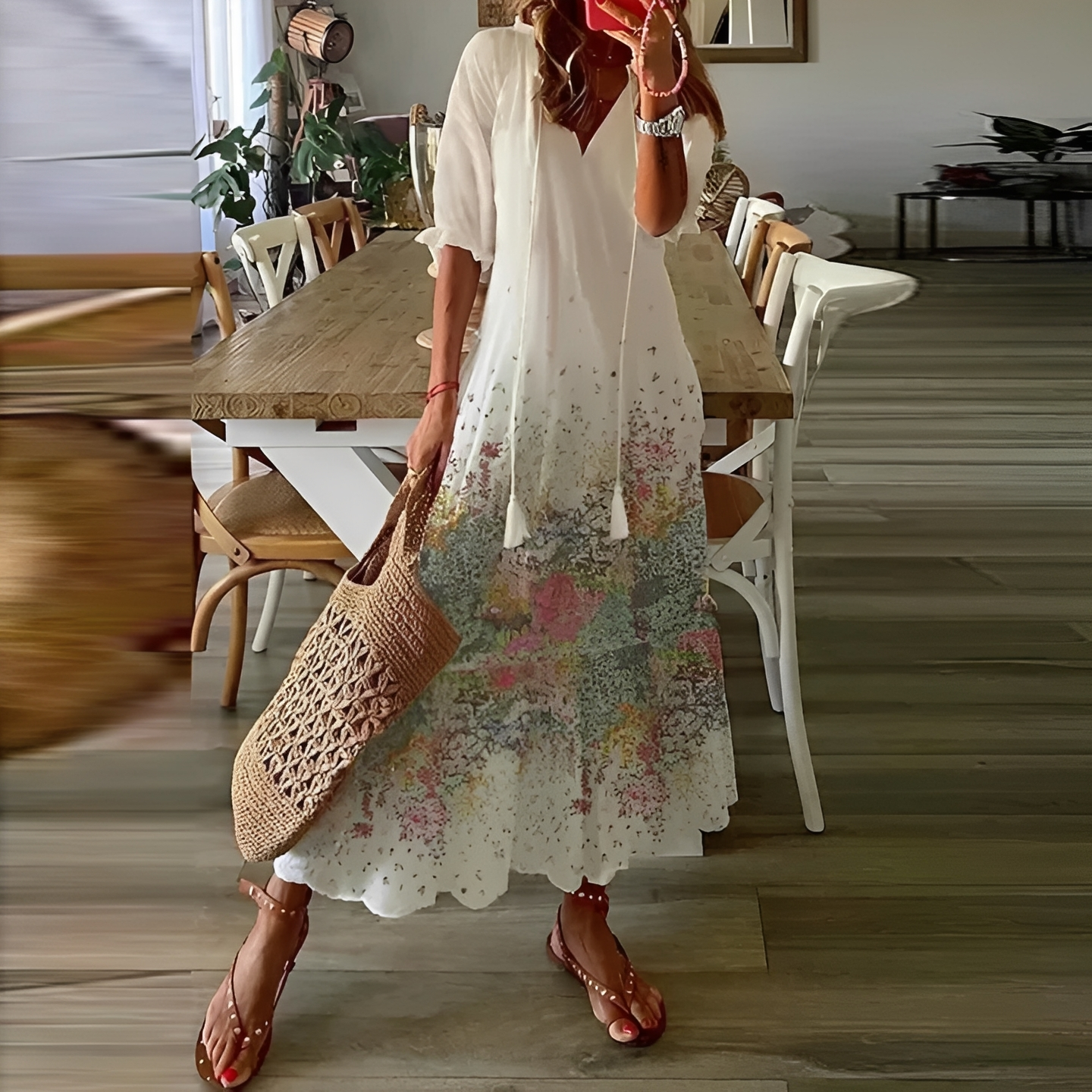 Abito Estivo Donna Stile Chic Vestibilità Leggera