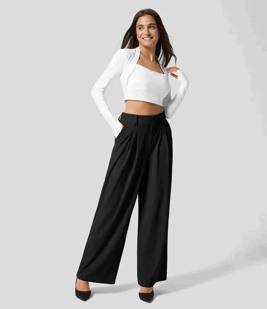 Pantaloni Estivi Donna Vita Alta Taglio Largo - Brentozzi