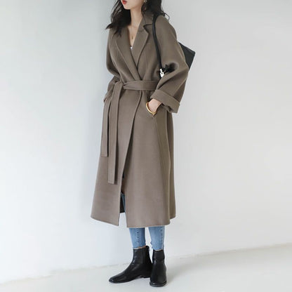 Cappotto Lungo Donna in Lana con Cintura - Brentozzi