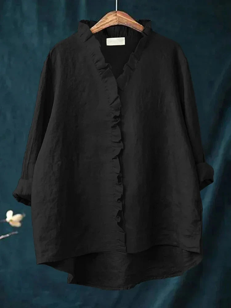 Blusa Donna Manica Lunga Casual