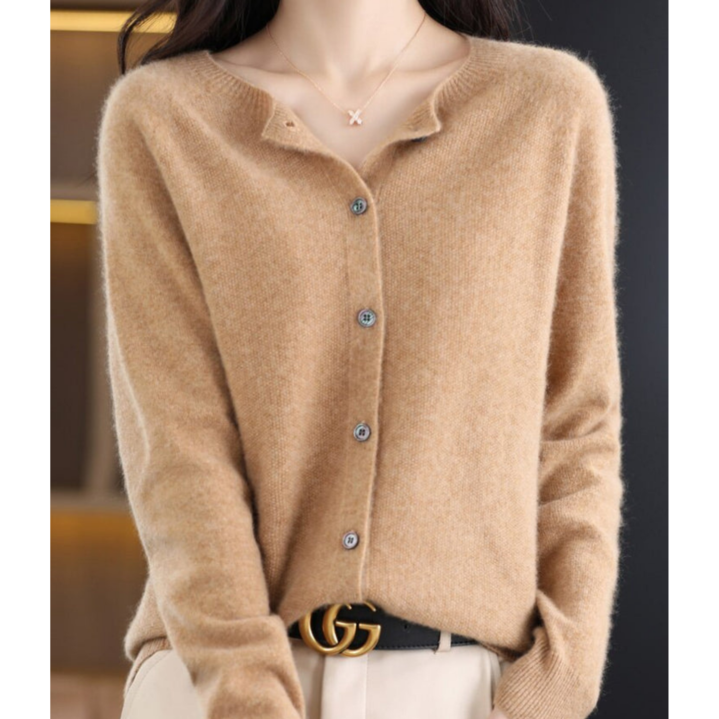 Cardigan Donna Caldo Vestibilità Comoda
