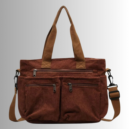 Borsa Tracolla Donna in Corda con Tasche con Zip