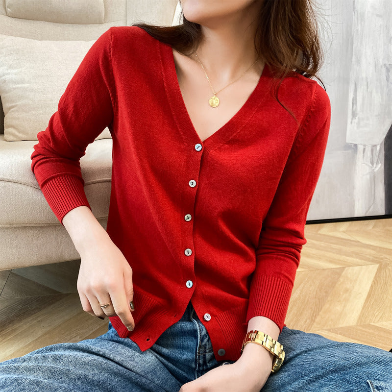 Maglione Donna Elegante con Bottoni Slim Fit