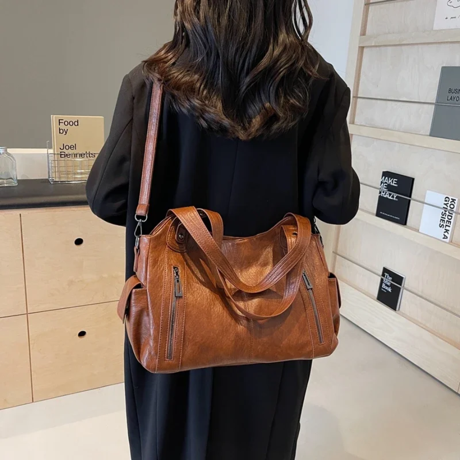 Borsa Donna con Zip Stile Elegante Spalla