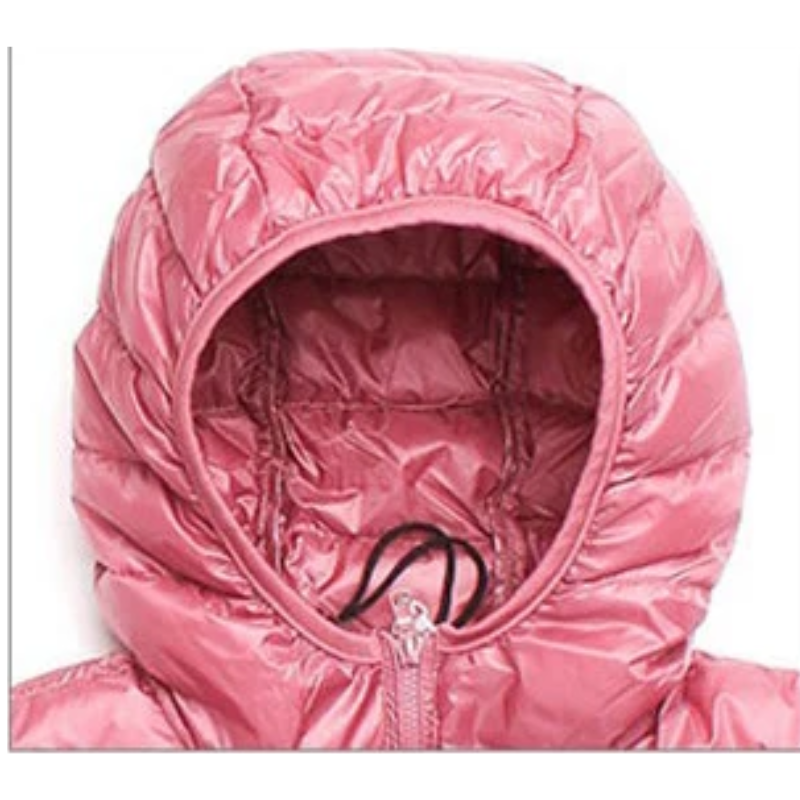 Piumino Donna con Cappuccio e Chiusura Zip