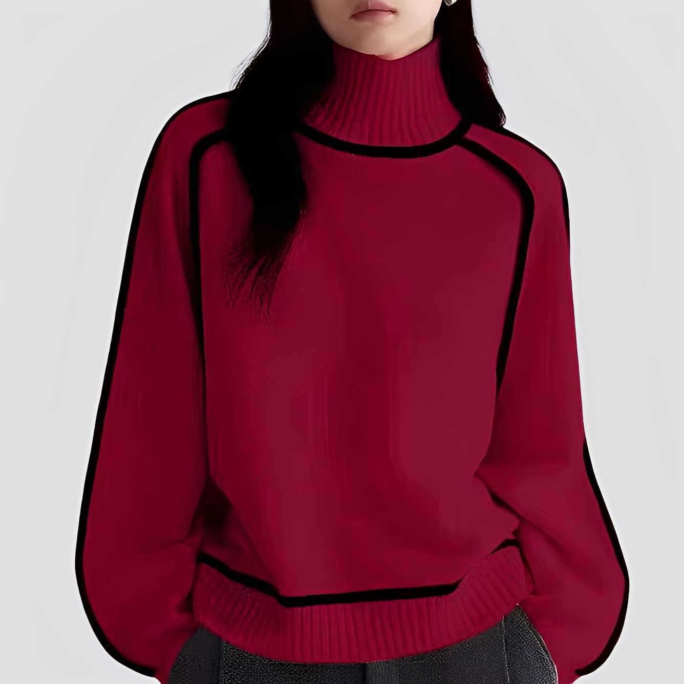 Maglione Dolcevita Donna Morbido e Comodo