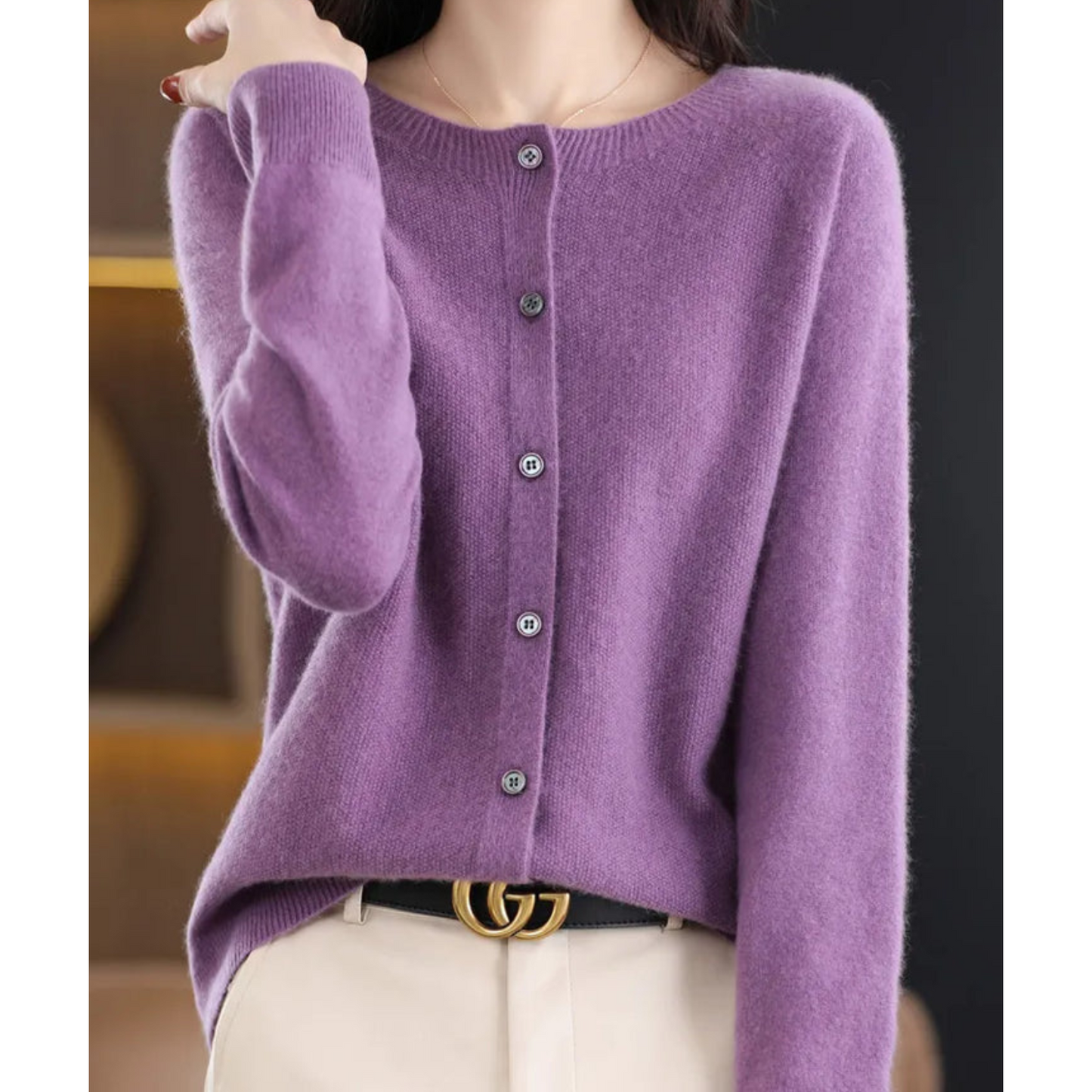 Cardigan Donna Caldo Vestibilità Comoda