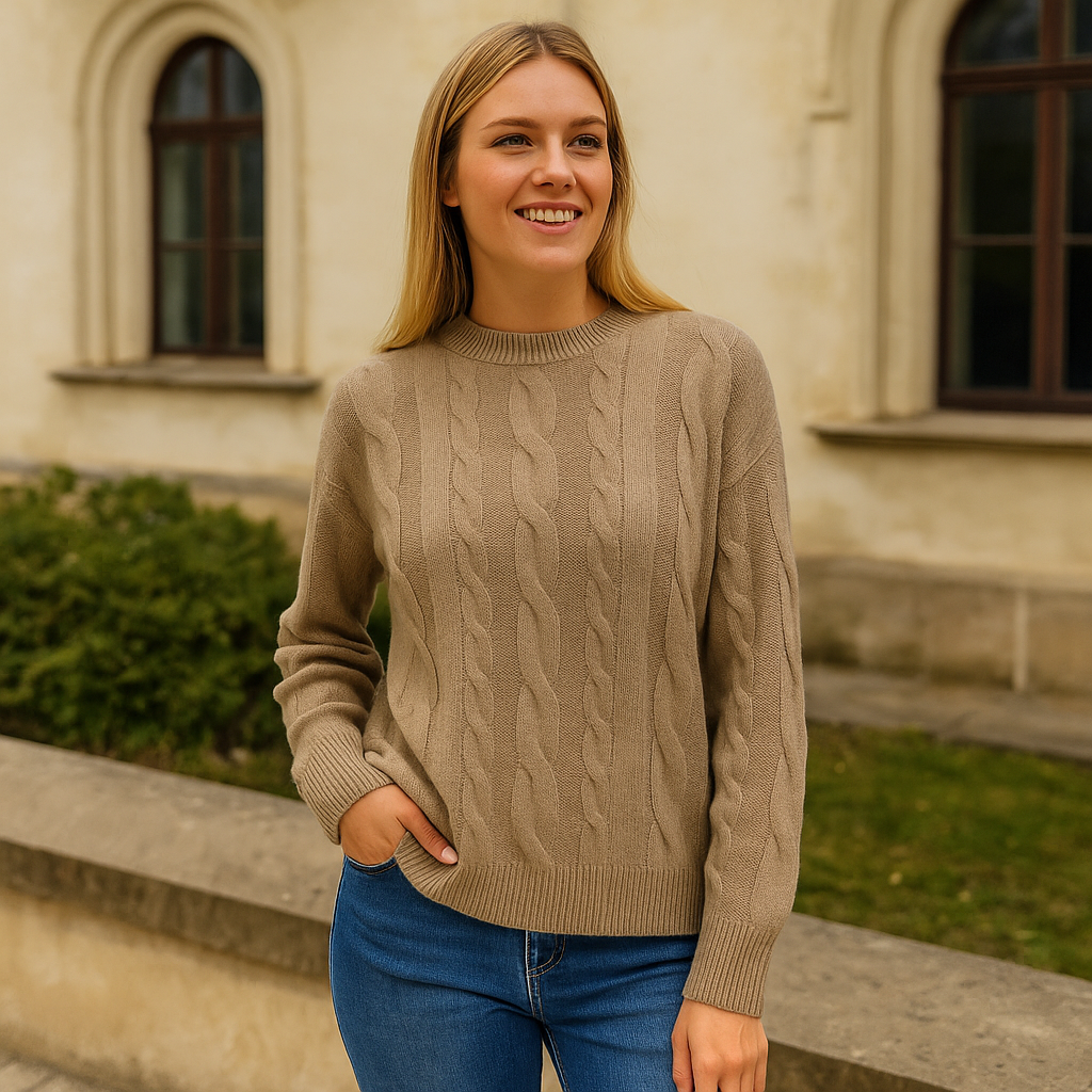 Maglione Donna in Maglia Caldo Manica Lunga
