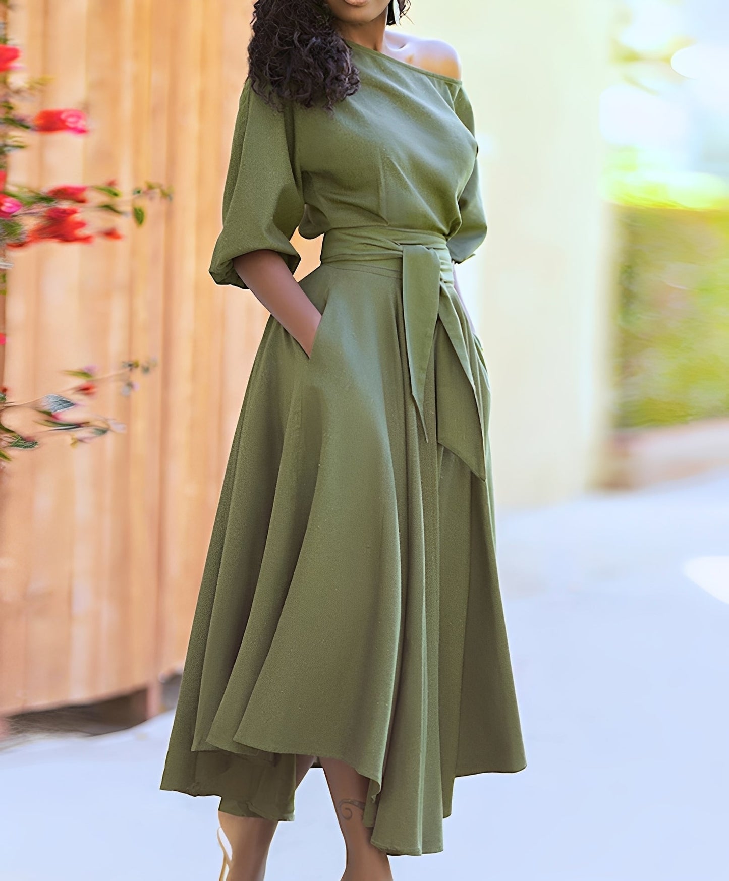 Abito Donna con Cintura Stile Elegante