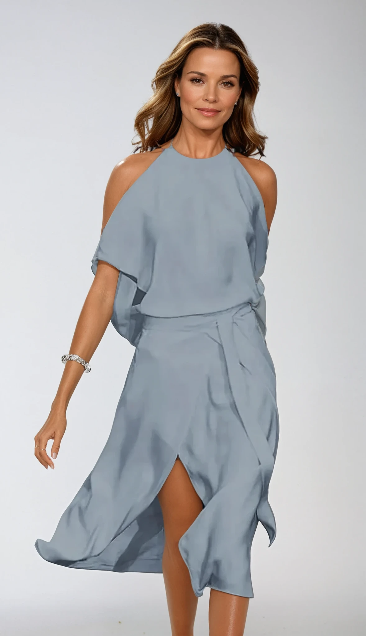 Abito Donna Sera Neckholder Stile Incrociato