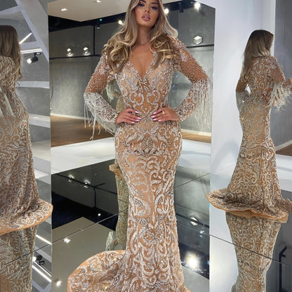 Abito Elegante Donna con Paillettes Scintillanti Svasato - Brentozzi