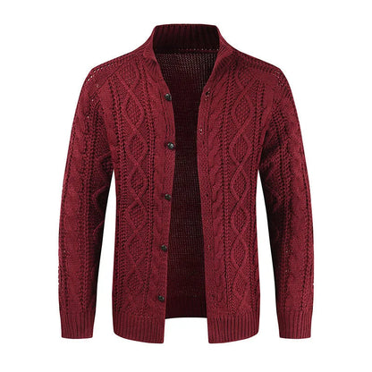 Cardigan Uomo Maglia Spessa a Treccia Caldo e Morbido