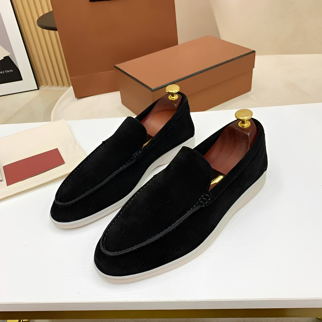 Mocassini Uomo Classici Pelle Scamosciata Eleganti - Brentozzi