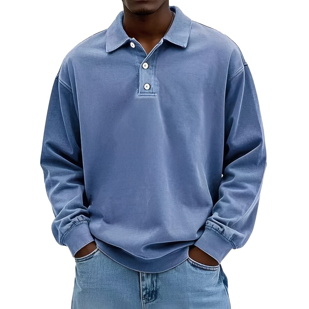 Polo Uomo Vintage Manica Lunga Classica