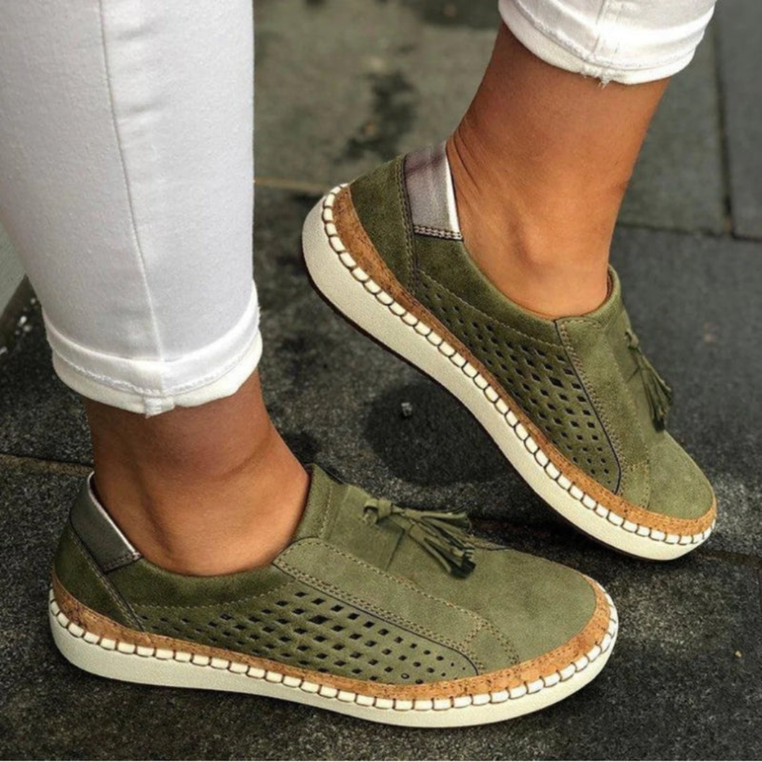 Sneakers Slip-On Donna Casual Forate - Brentozzi