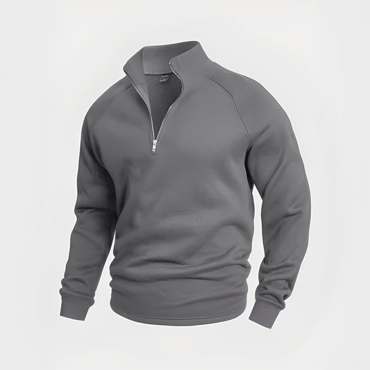 Felpa Uomo in Pile con Mezza Zip Comoda - Brentozzi