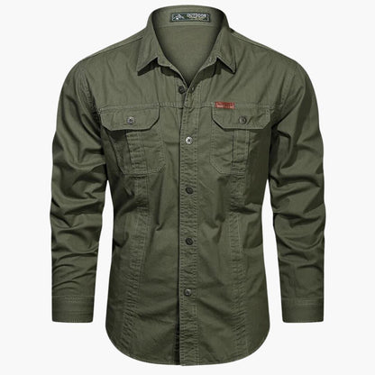 Camicia Cargo Uomo Manica Lunga Classica