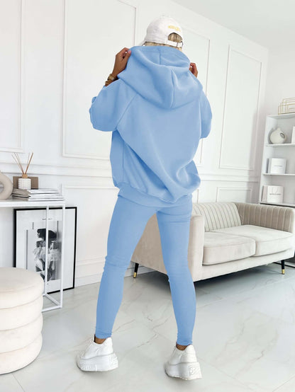 Tuta Donna Felpa in Fleece con Cappuccio Comfortabile