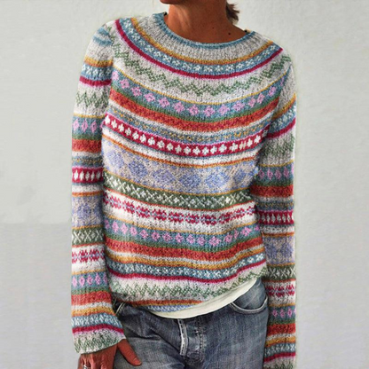 Maglione Donna in Maglia Grossa Girocollo Corto
