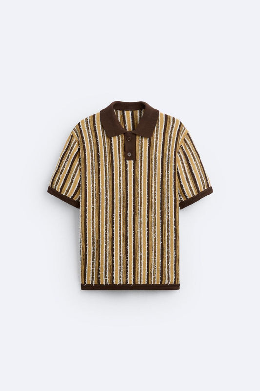 Polo Uomo in Maglia a Righe Stile Retrò - Brentozzi