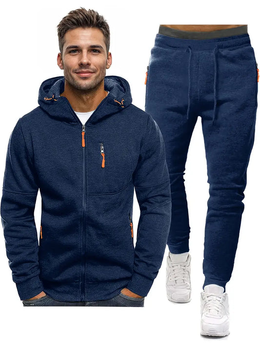 Tuta Sportiva Uomo Due Pezzi Felpa Manica Lunga e Pantaloni Jogging - Brentozzi