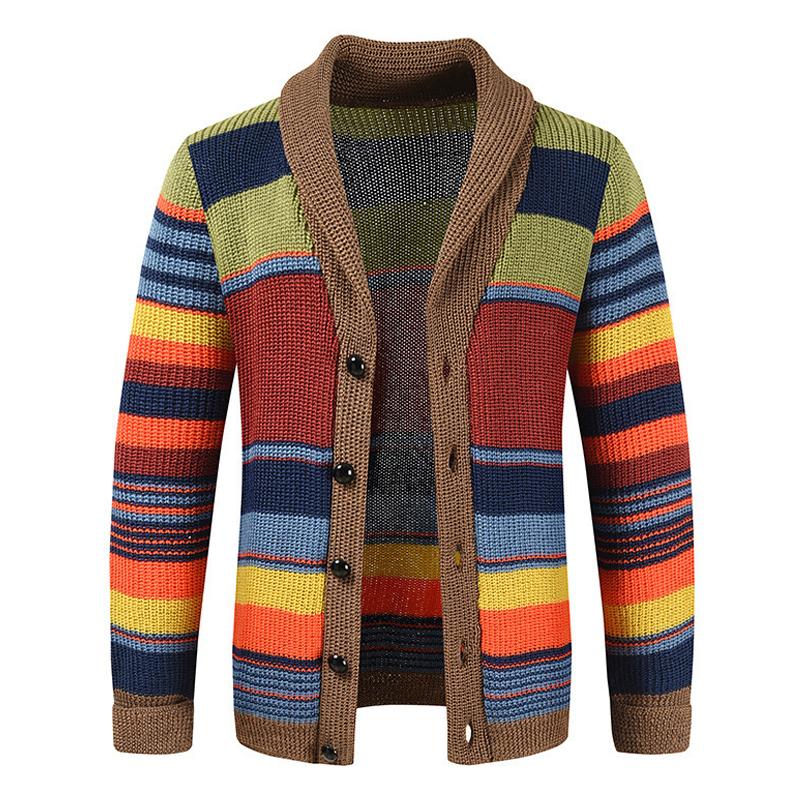 Cardigan Uomo Retro in Maglia Classico