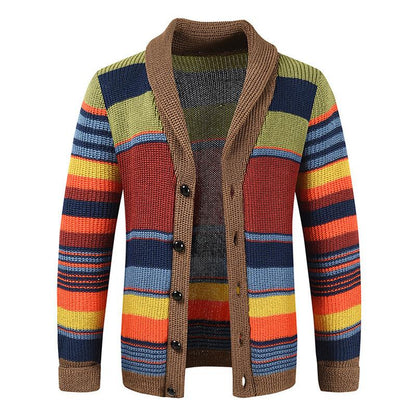 Cardigan Uomo Retro in Maglia Classico