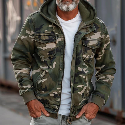Giacca Uomo con Stampa Mimetica Regular Fit - Brentozzi