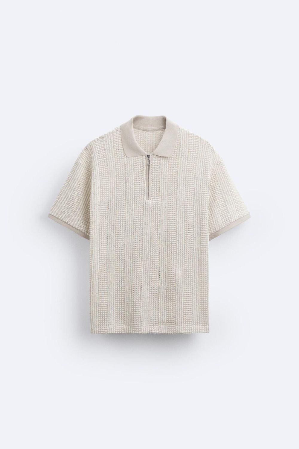 Polo Uomo Maglia Strutturata con Zip - Brentozzi