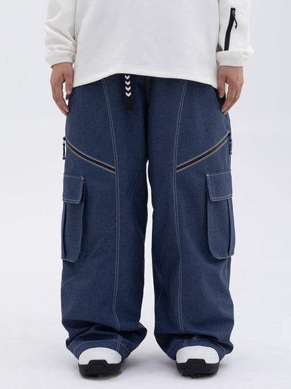 Pantaloni Donna Oversize Baggy con Tasche Cargo